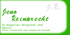 jeno reinprecht business card